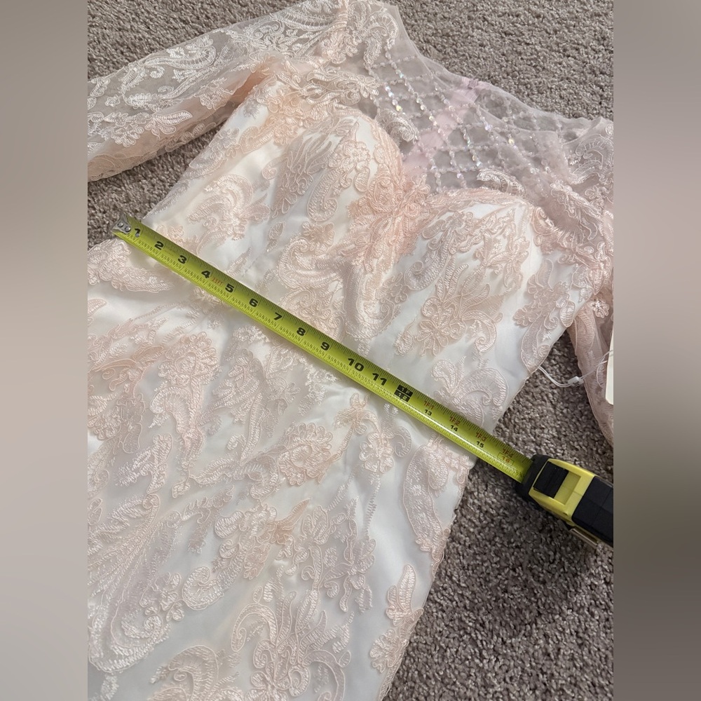 🩷LanTing Sz 6-8 Pink Dress Lace NWT🩷 Measurements Included! - Picture 14 of 17